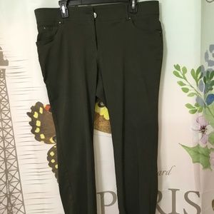 Women's 89th+Madison Millennium 5-Pocket~Olive Green Pants~Size16